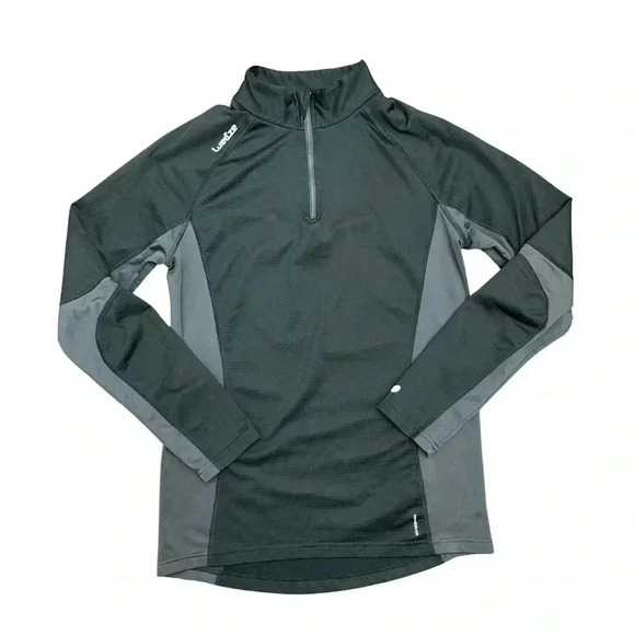 Wedze Stratermic Quarter Zip Black Gray Decathlon Size S Base Layer Ski Board - Picture 1 of 15